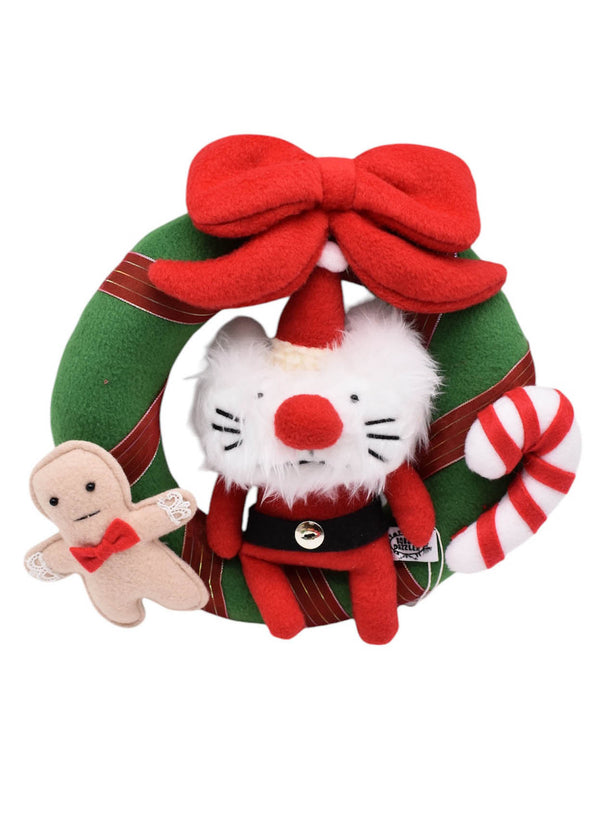 12月7日(土)販売開始【オンライン限定】クリスマスリース　ネコサンタ　ホワイト